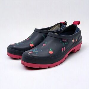 Joules Womens Rain Printed Slip On Natural  Rubber Round Toe Boot / Size 11